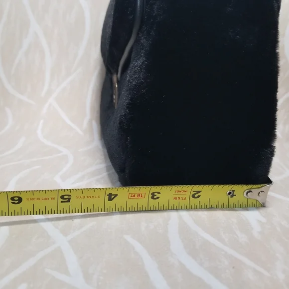 Kate Spade Carey Faux Fur Small Flap Shoulder Bag Crossbody Purse In Black